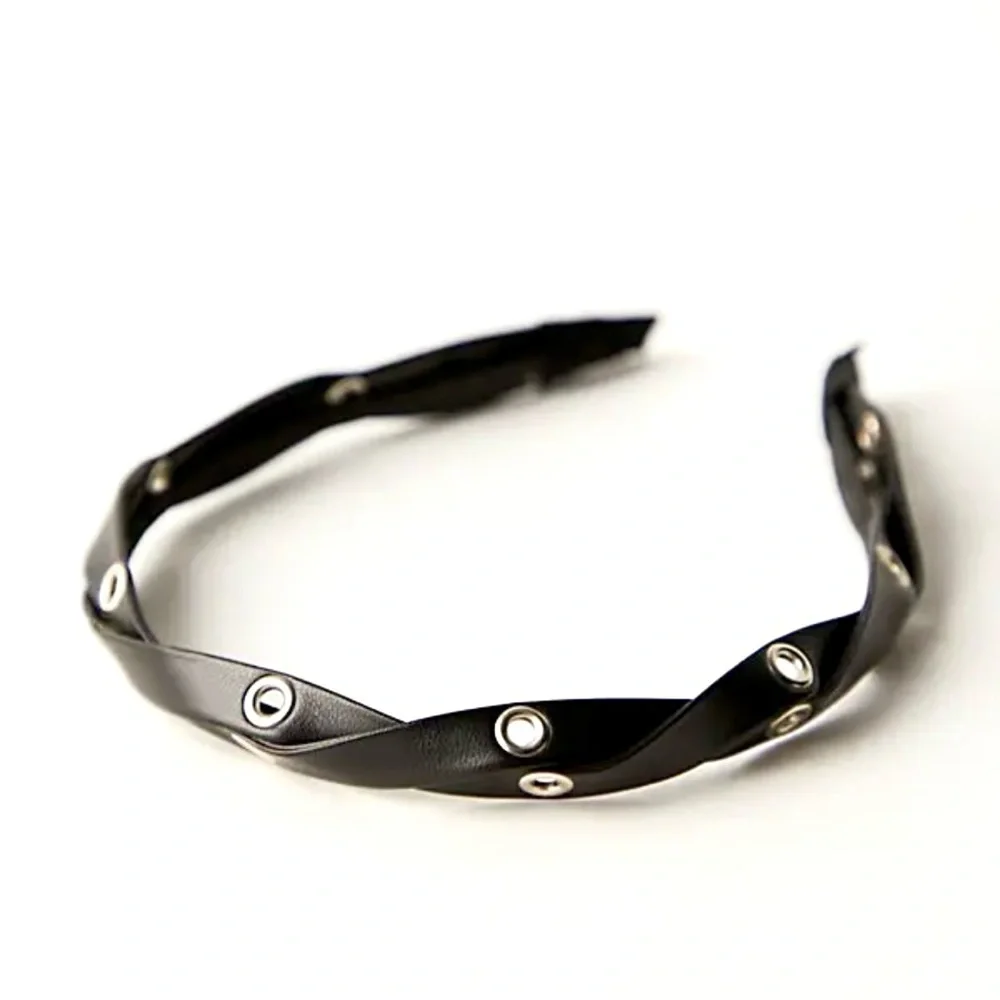 Free People Carmine Black Riveted Headband
